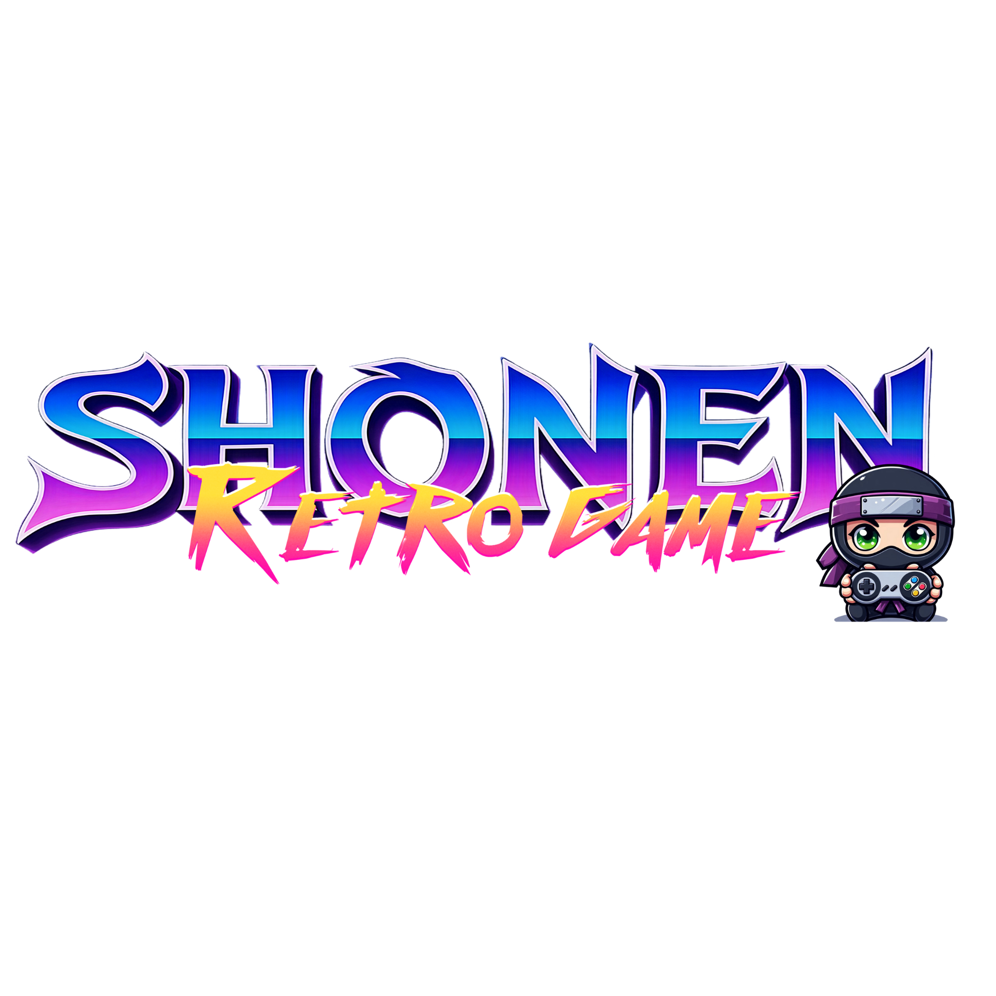 Logo Shonen Retro Game avec sa mascotte ninja