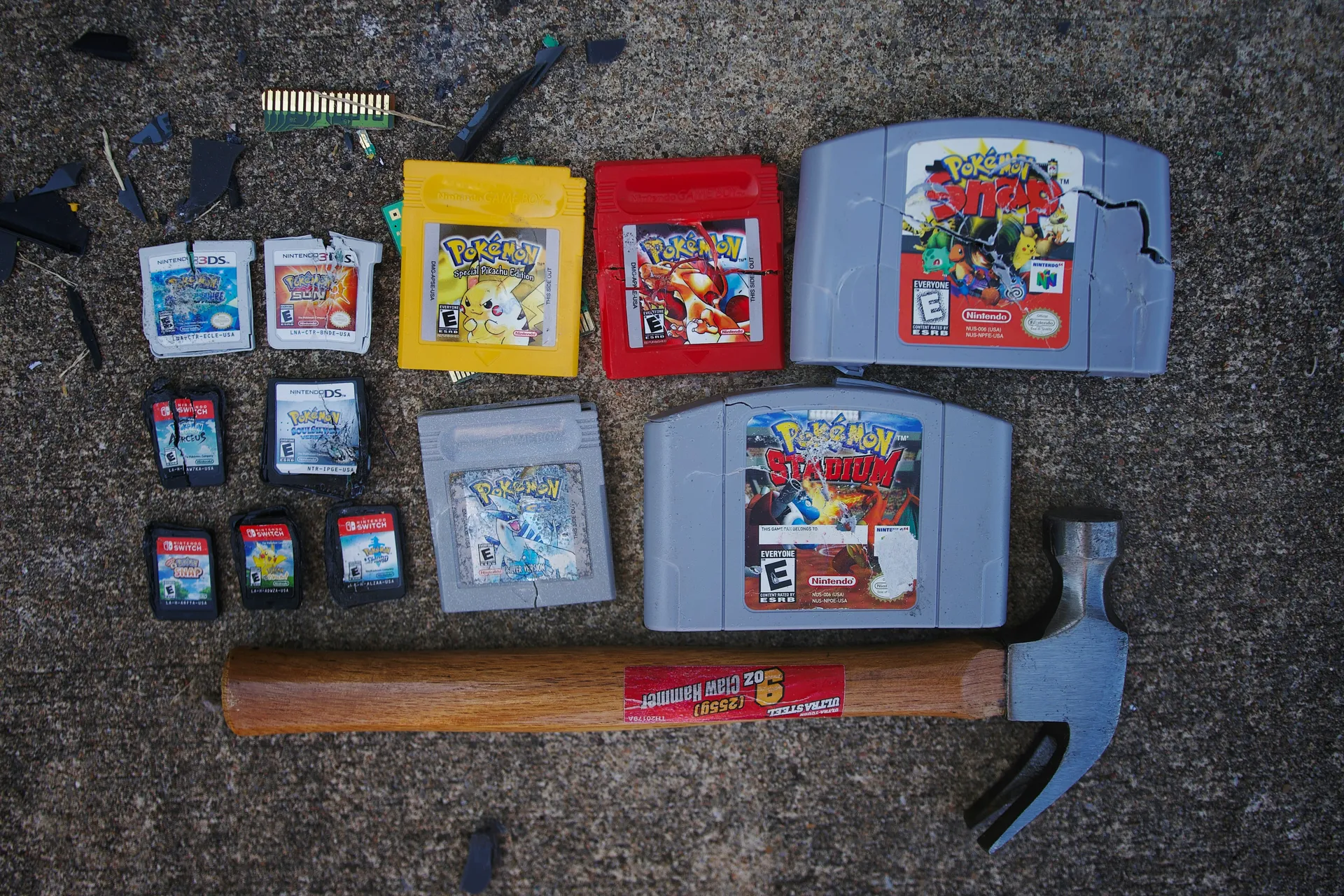 Collection de cartouches Game Boy